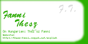 fanni thesz business card